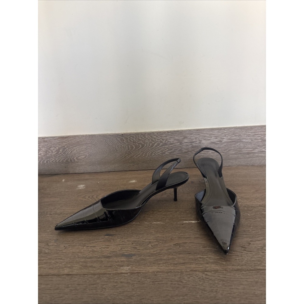 PAOLA MID STILETTO BLACK PUMP Size 11b